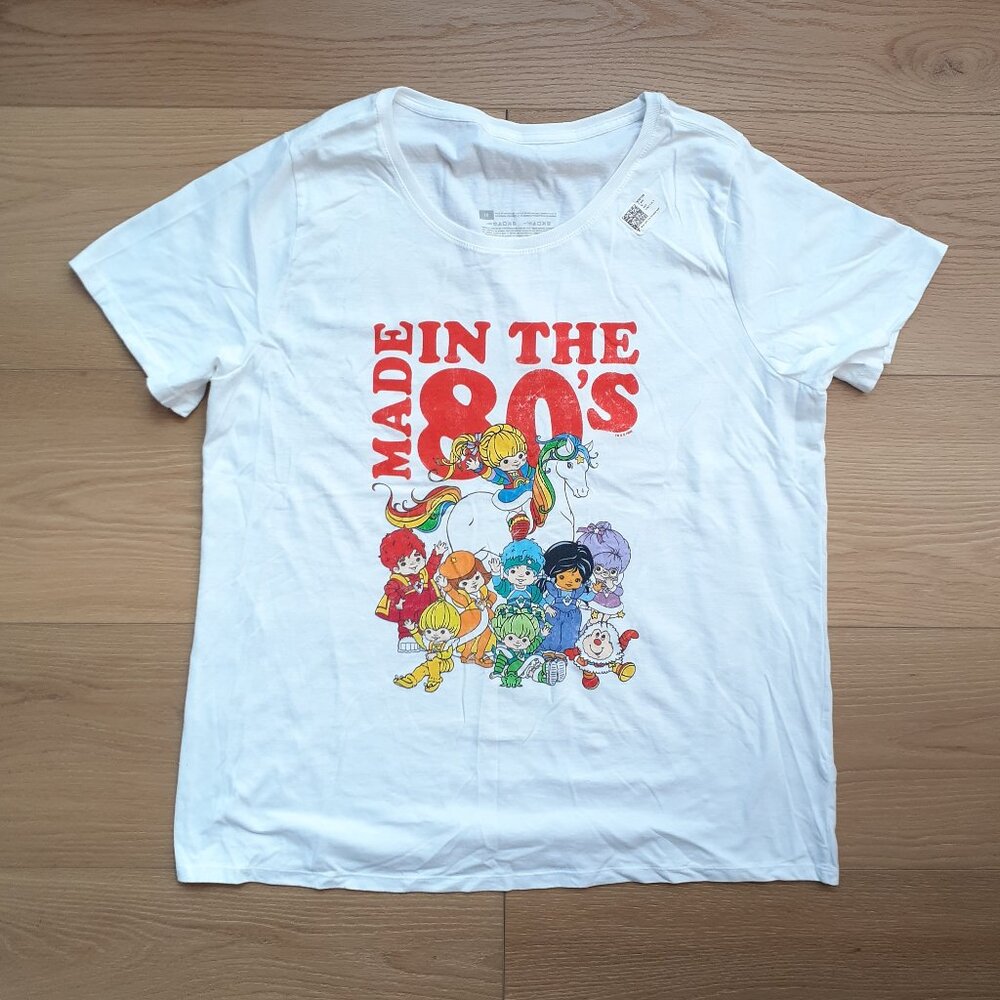 Made in the 80s - Rainbow Brite - New Women's 1X White T-Shirt